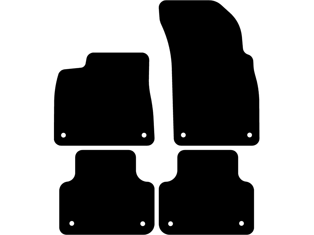 Med fastgøringssystem på bagmåtterne