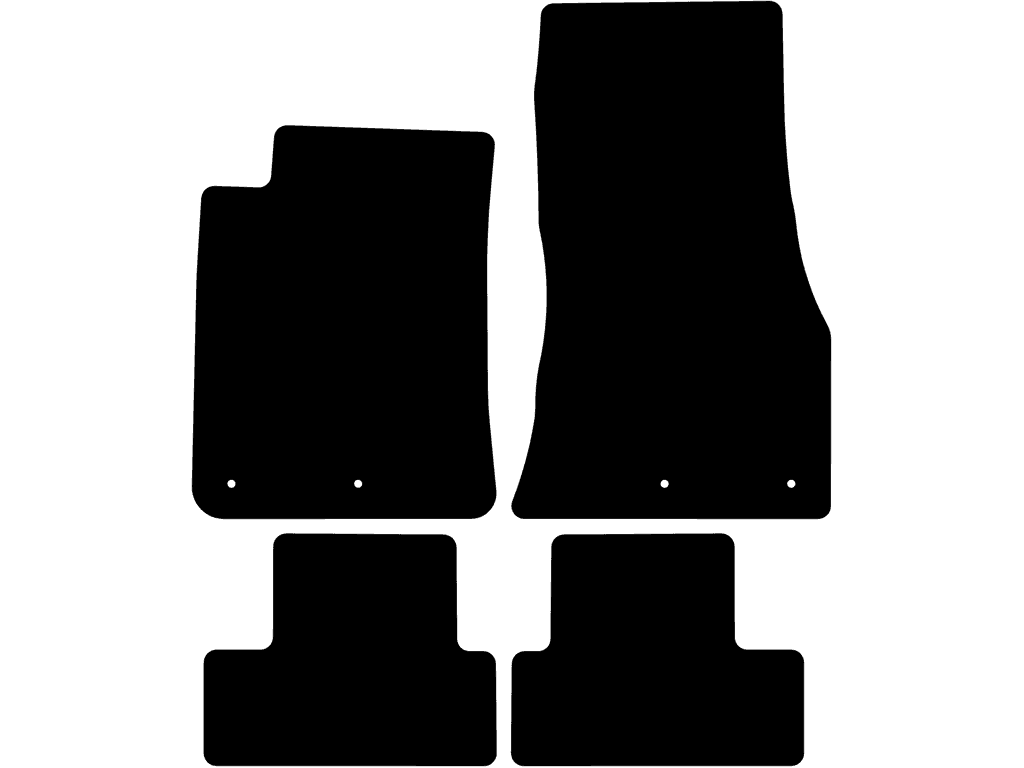 Passagermåtte med fastgørelse | Fastgørelsessystem: 14 mm Clips (med øje)
