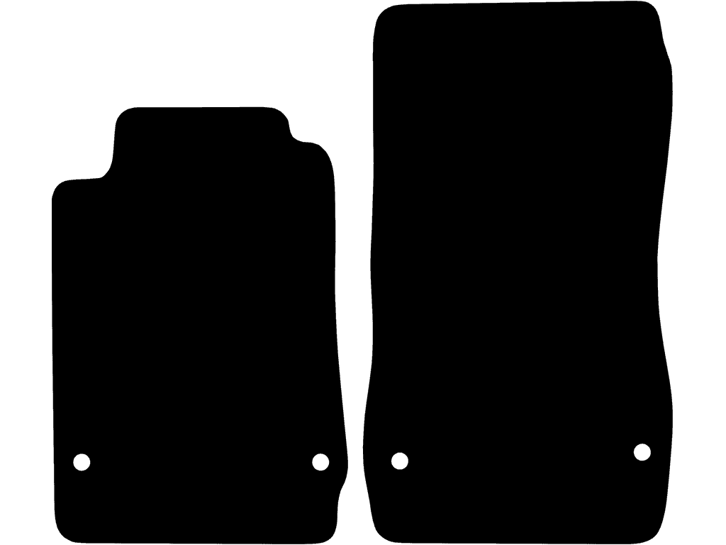 Dobbelt fastgøring | Førermåtte uden tunge til fodstøtte | Variant 2