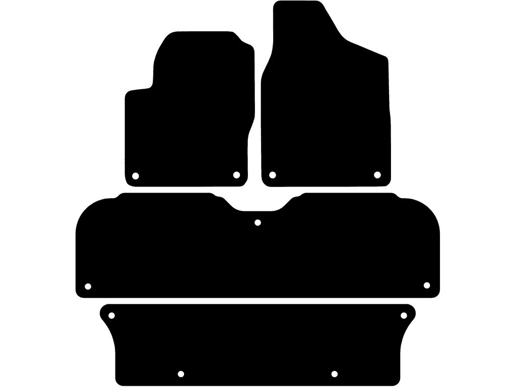 Med fastgøringssystem på bagmåtterne | Variation 2