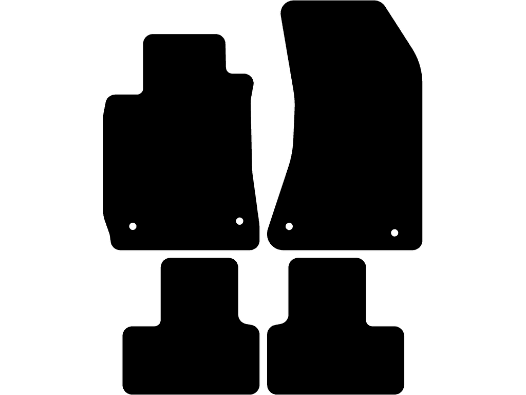 Passagermåtte med fastgørelse | Fastgørelsessystem: Clips (lukket)