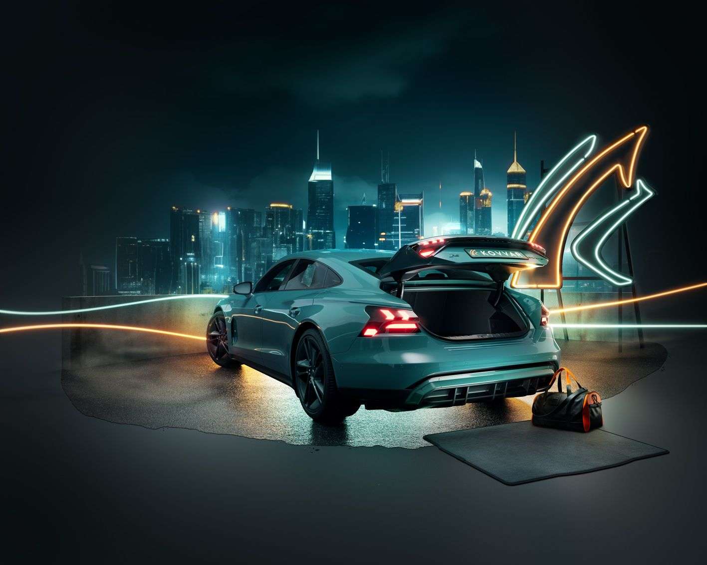 Kovvar Kofferraummatte Neon