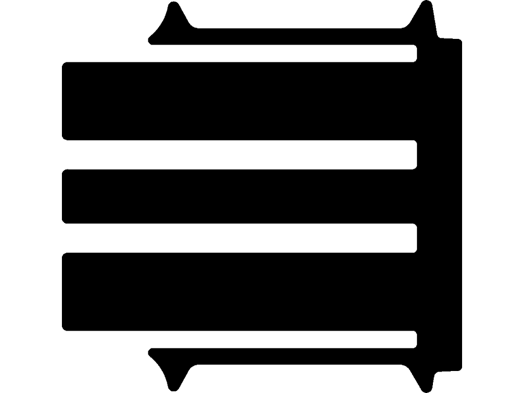 Bag | 6 Sædeskinner | To skydedøre